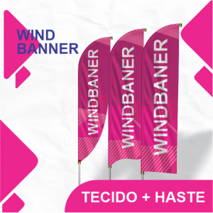 TECIDO + HASTE WINDBANNER      